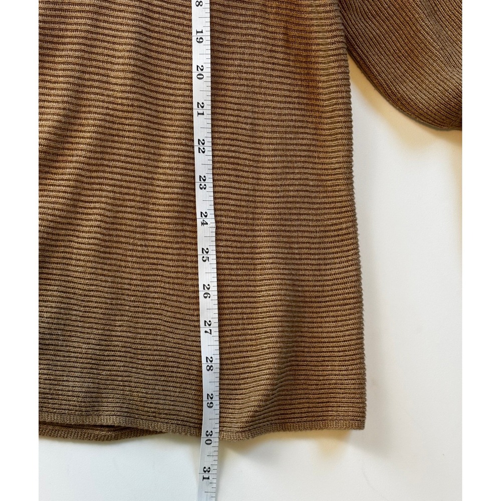 1 STATE Women Ribbed Balloon Sleeve Sweater Camel Tan Size L - Picture 9 of 9